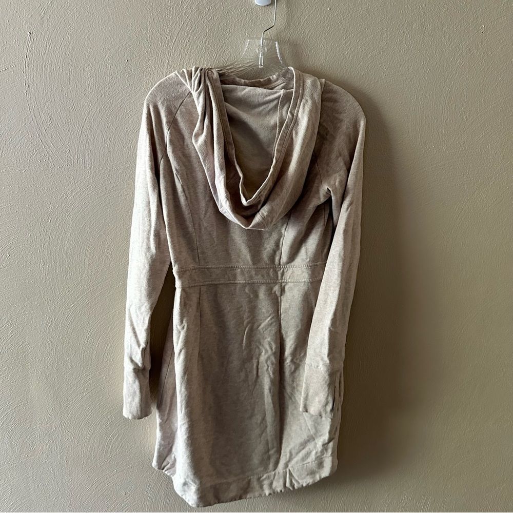 Athleta Cooldown Cream Hooded Sweatshirt Dress Size Small - Picture 6 of 10